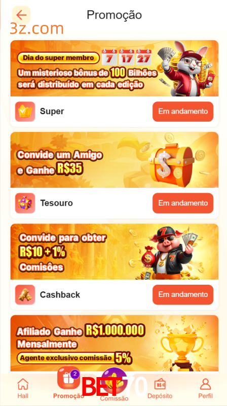 Bônus e Promoções